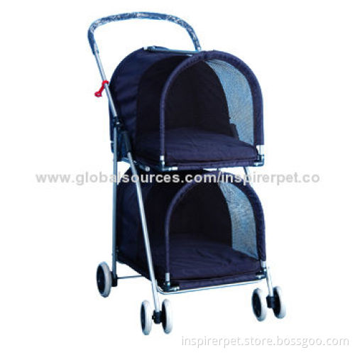 Pet Stroller, Double Decker, Easy to Fold